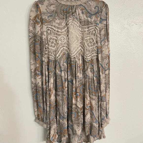 Free People | Sweet Thing Slip Tea Tunic Dress Boho Gypsy Vibes Size S - Picture 5 of 9